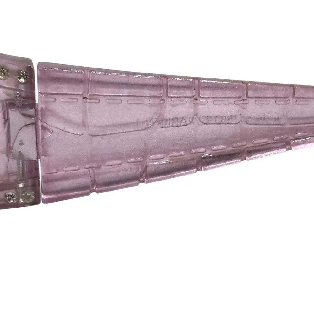 Elegant Pink Wrap Sunglasses with Rhinestone Trim and Croc Molded Arms